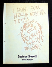 I NOMI SONO NELLA NOSTRA TESTA GASTONE NOVELLI ARTE STUDIO MARCONI 1971