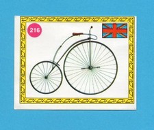 SPRINT '72-PANINI-Figurina n.216-BICICLO A PEDALI-INGHILTERRA 1869-Recuperata