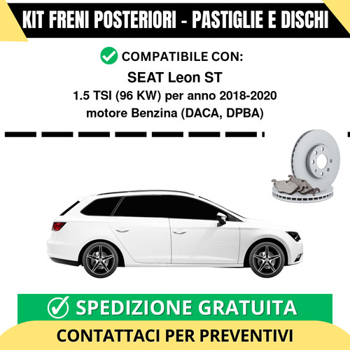 Kit freni posteriori per seat - freni,