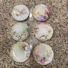 6 antichi piatti dipinti a