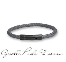 Bracciale Borsari Gioielli in caucciù e acciaio PVD nero BR-RALKA02TS