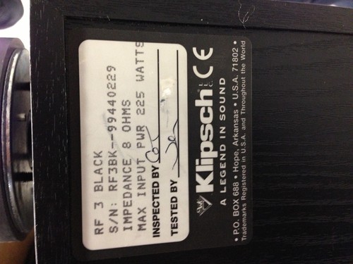 Klipsch rf3 rf 3ii - rf-3,, rf3,