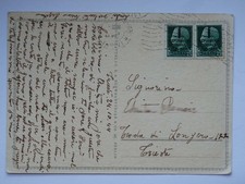 FRANCOBOLLO RSI sovrastampa 1944 Trieste francobolli vecchia cartolina