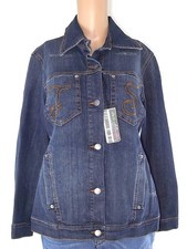 Persona Marina Rinaldi Giacca Donna Blu Taglia 49 Casual In Denim Di Cotone Look