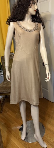Abito luca beige seta - abito,