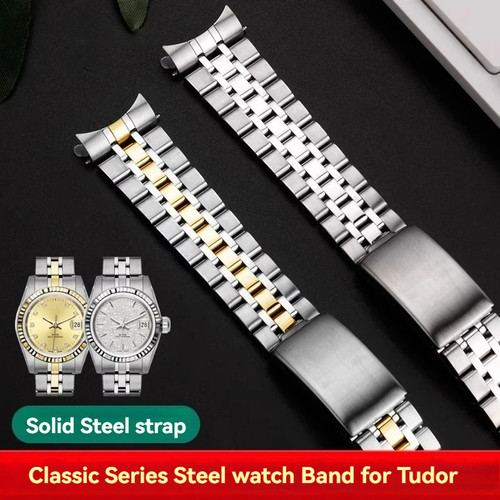 Stainless steel watch strap - steel,