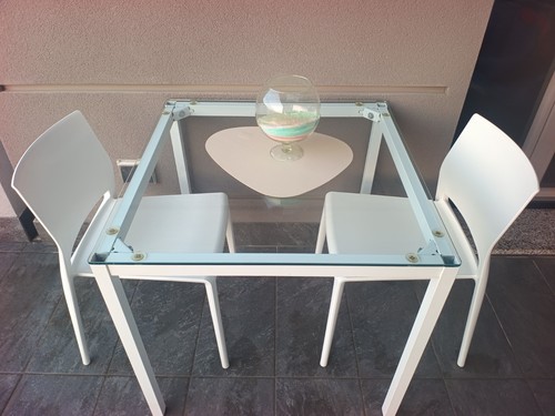 Set tavolo quadrato - , vetro