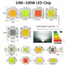 Chip LED RGB COB 100w blu