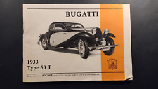 POCHER BUGATTI 1933 TYPE 50T MANUALE MONTAGGIO ASSEMBLY MANUAL