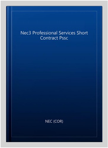 Nec3 professional services - nec3,