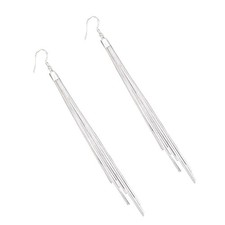 Orecchini lunghi lineari nappa