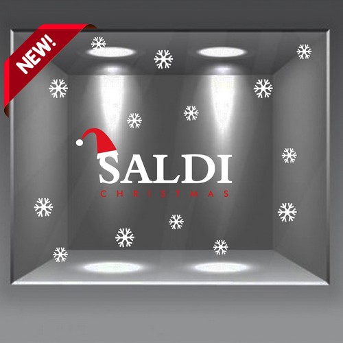 Vetrofanie saldi natale wall - vetrofanie,