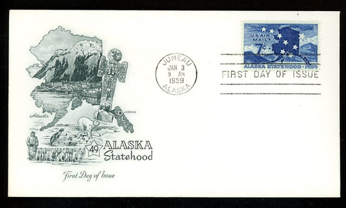 Alaska statehood star - star, flag