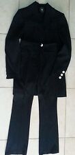 lotto 522 completo donna pantalone e giacca nero gessato Tg.38/40 Compagnia Ital