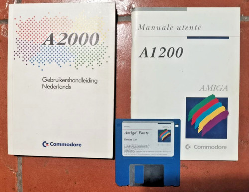 Lotto manuali amiga fonts - +,