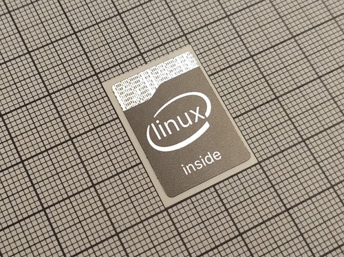 Adesivi interni linux neri - 5, e