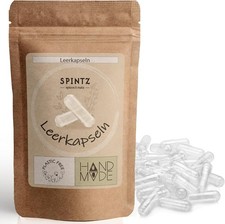 SPINTZ 1000 Capsule Vuote Vegane HPMC Taglia 00 | Testato in Laboratorio Indipendente Non OGM