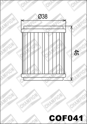 Cof041 filtro olio champion - filtro,