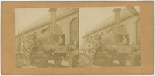 Stereo Circa 1860. Treno