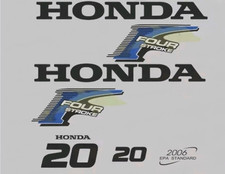 Adesivi motore marino fuoribordo Honda 20 cv four stroke gommone barca stickers 