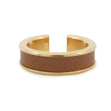 Anello HERMES Athena Doppio Crew Misura 57 Veau Madame/Metallo Oro H500348FD3753