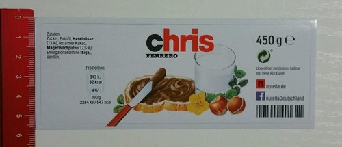 Adesivo sticker vetro nutella - vetro,