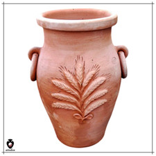 Portaombrelli terracotta vaso orcio arredo classico porta ombrelli spighe grano