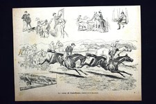 Le corse di Castellazzo, disegno di G. Stabilini Incisione del 1885