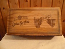 SCATOLA CONFEZIONE LEGNO VINO ENRICO SERAFINO 35X18 H 10 CM SEGNI TEMPO LEGGI