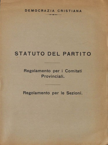 Democrazia cristiana statuto - democrazia,