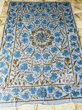 Lenzuolo Suzani Niddle Work | Copriletto Suzani Abbigliamento Festa | Arazzo Suzani.