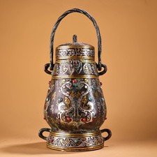 Serbatoio stoccaggio trave sollevamento modello bestia iscrizione bronzo dorato