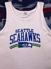 RARA Canotta Vintage anni 90 NFL Seattle Seahawks Champion Uomo M/L Made in USA