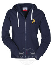 FELPA STAR TREK CON CAPPUCCIO FULL ZIP HOODIES FILM SERIE TV FUMETTO VIDEOGAMES