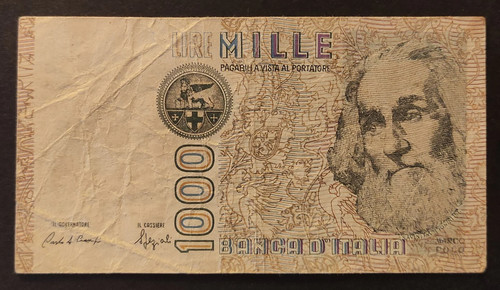 1000 lire polo falso epoca - polo, d'epoca