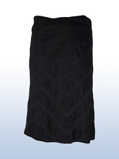 Jane Norman Gonna Ginocchio Nero Trapezio Taglia Uk 10 It 42 W 28 M Medium