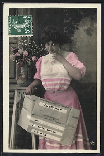 Cartolina signora abito - signora, in