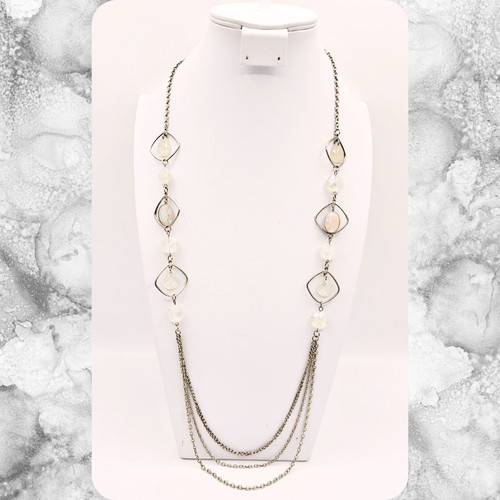 Collana perline iridescenti - collana,