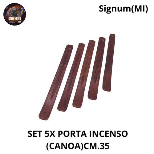 Set porta incenso legno - 5x,