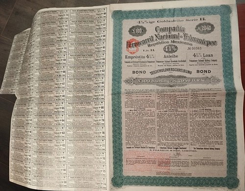 Messico 1909 ferrocarril - 1909,