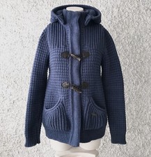 BARK CAPPOTTO MONTGOMERY GIACCA LANA INVERNO BLU BLUE JEANS DONNA UNISEX RAGAZZO