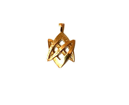 14k yellow gold brushed star - yellow,