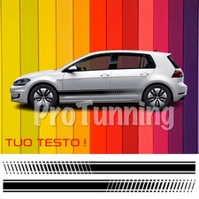 Adesivi VOLKSWAGEN Auto VW POLO GOLF TIGUAN Strisce Adesive Tuo Testo Tuning