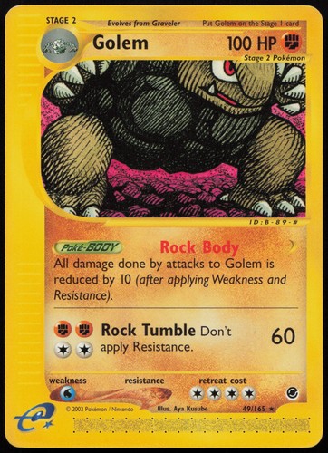 Pokemon tcg golem 165 ex - pokemon,
