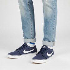 Nike Toki Low TXT Canvas Sneakers Uomo 13 Blu Navy Bianco Scarpe da Skateboard