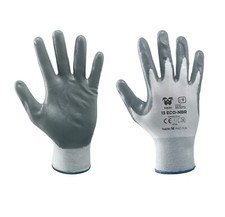 NERI 353073 GUANTI GRIGI 13 ECO-NBR GUANTO DA LAVORO IN POLIESTERE / NITRILE