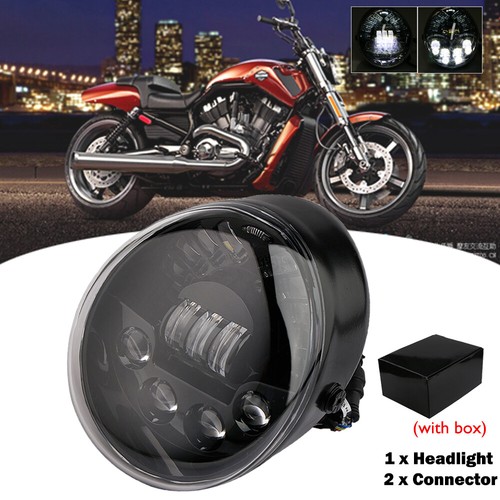 Faro proiettore ovale led nero