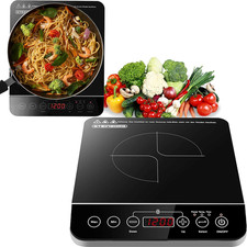 Piano Cottura Fornello a Induzione per Cucinare, 1 Piastra, Piano Cottura Elettr