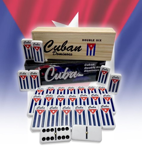 Cuban double six dominoes set - six,