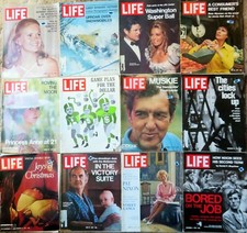 LIFE Magazine - Twelve (12) Vintage Issues from 1971-1972  - Oversized